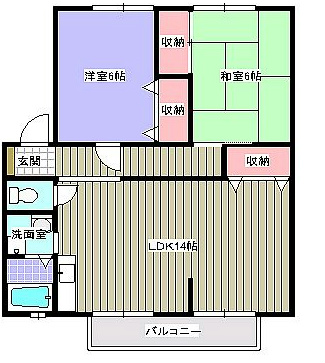 サンライフ童B 間取り図