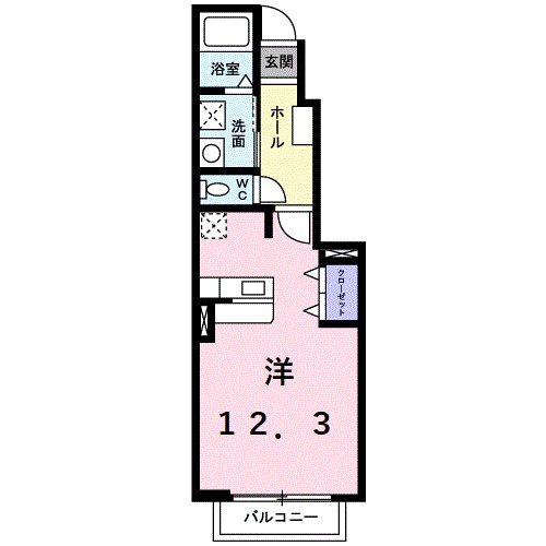 リープ美薗 103号室 間取り