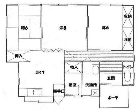 蜆塚4丁目貸家（鈴木貸家） 間取り図