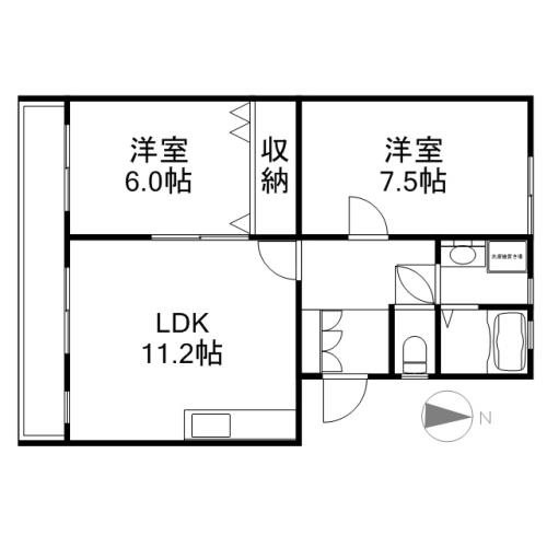 ツチヤハイツⅡ 間取り図