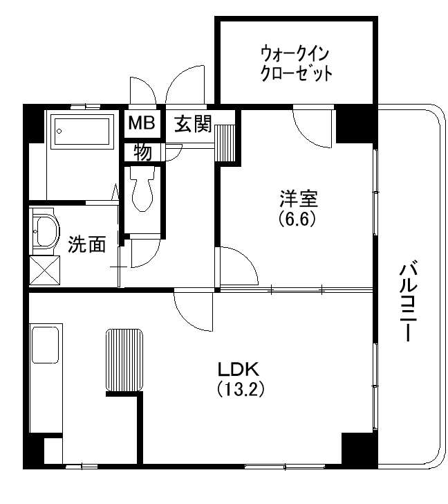 シャルマン 201号室 間取り