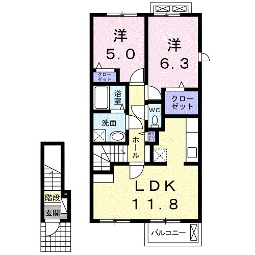 プリムローズⅡ 間取り図