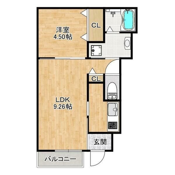 AFC RESIDENCE 見付A 101号室 間取り