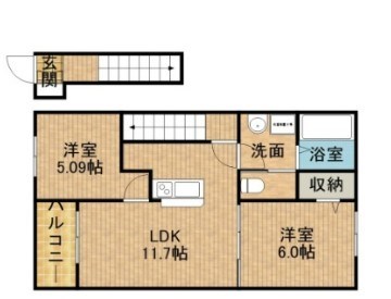 AFC RESIDENCE 見付B 間取り図