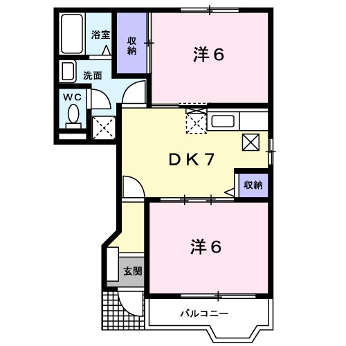 アメニティ・ロジュマンＢ 間取り図