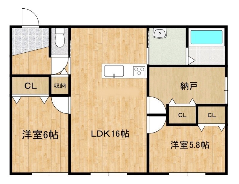 本郷町1350-11貸家 間取り図