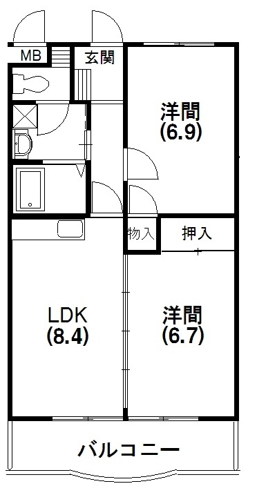 マンションマスカット 間取り図