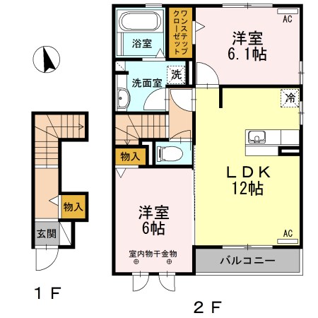 新棒屋第一城北ハイツ 間取り図