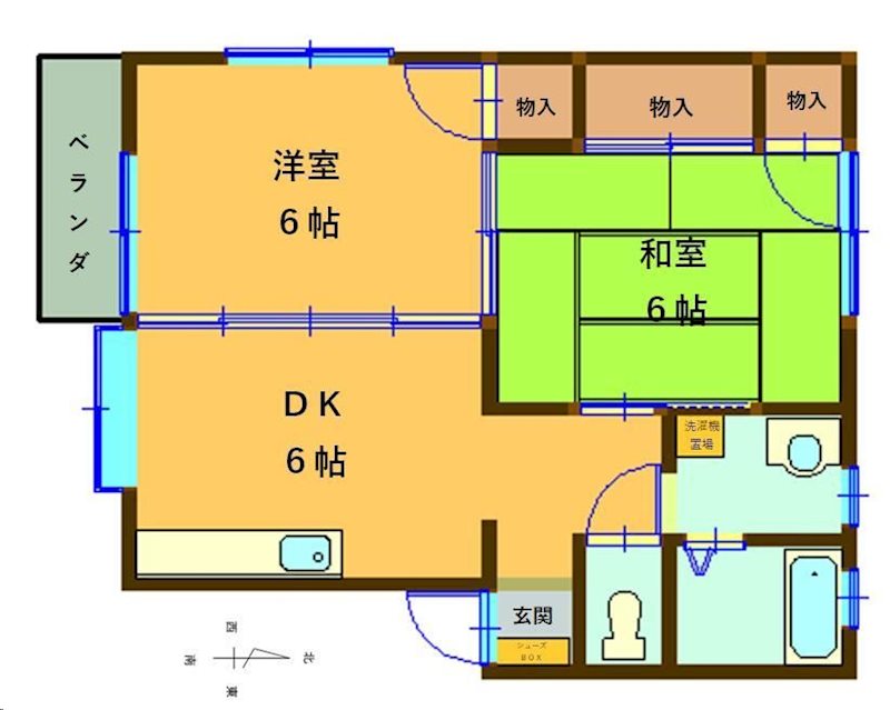 メイプル岩井 間取り図