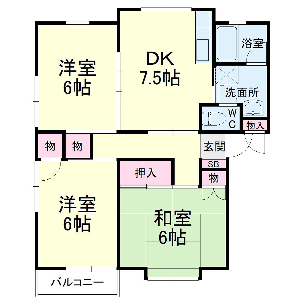 ハイツグリーンB 間取り図