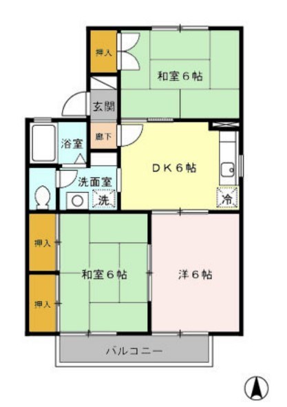 ファミールB 間取り図