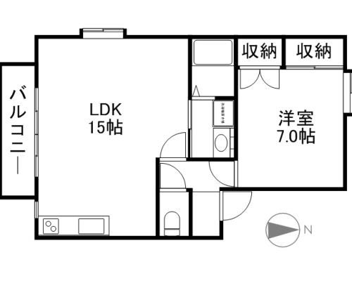 メゾンアントレーブA 間取り図