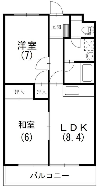 フローラ立野 間取り図