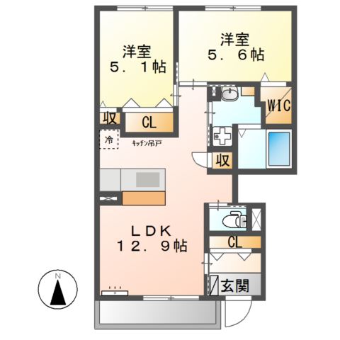 メルヴェユーイーグルⅤ 間取り図