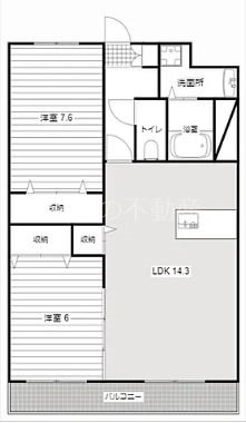 フォルトゥーナ 202号室 間取り