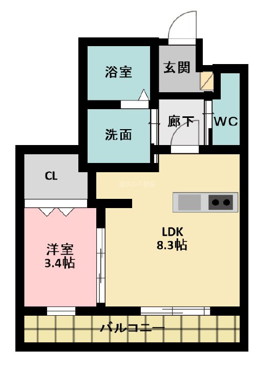 ル・リオン東三方 間取り図