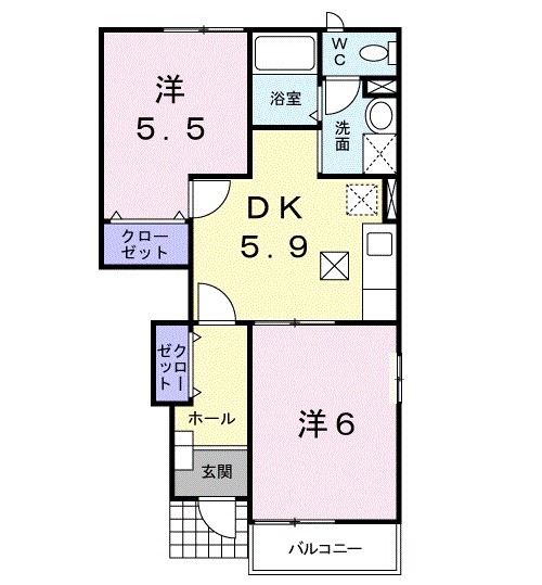 プラシドＢ 間取り図