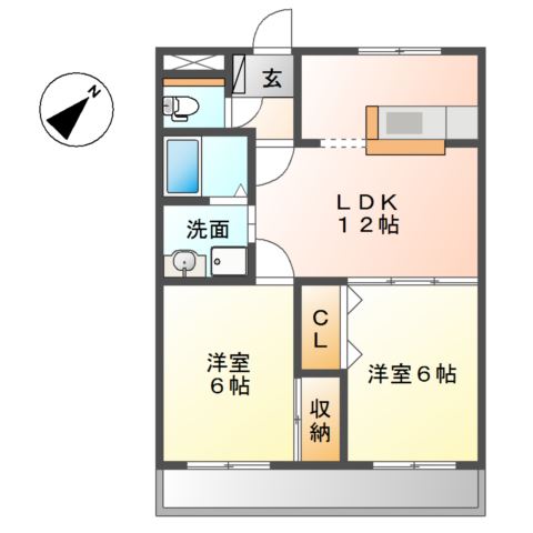 ベルメゾン高丘 間取り図