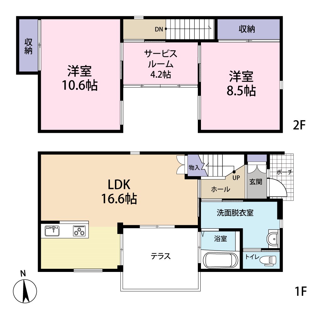 ビアンヌール布橋２丁目キャレブラン 間取り図