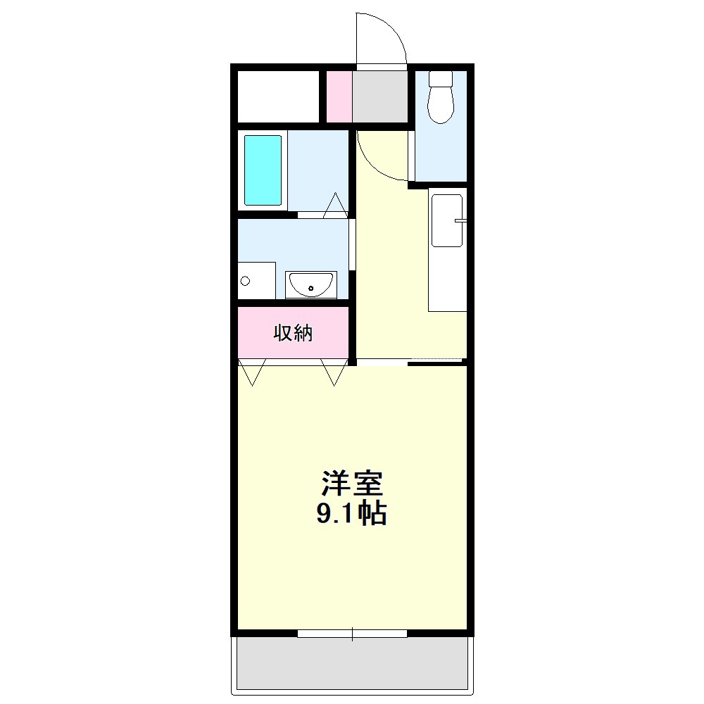 野中第6マンション 間取り図