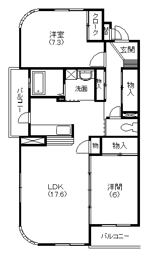 エトワール葵 205号室 間取り