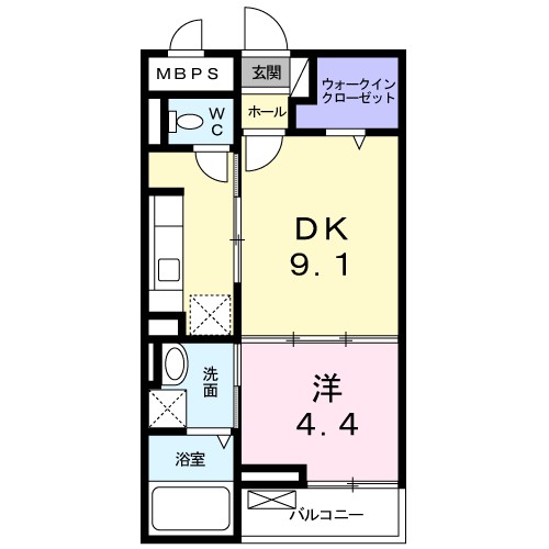 ライラック 203号室 間取り