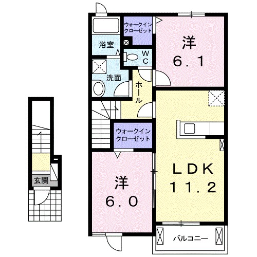 ガーネット 間取り図