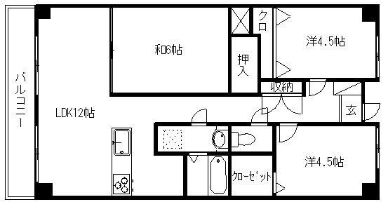 シーガル海老塚 間取り図