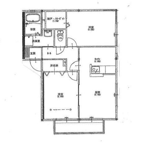 グランフォールB 間取り図