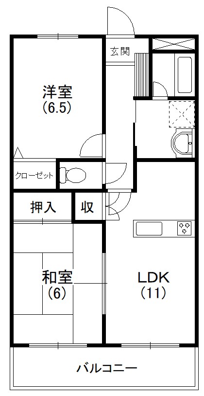 フェリス南平 402号室 間取り