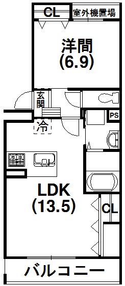 エスアイレジデンス　W 間取り図