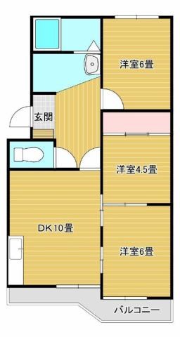 ICコーポ彦尾 406号室 間取り