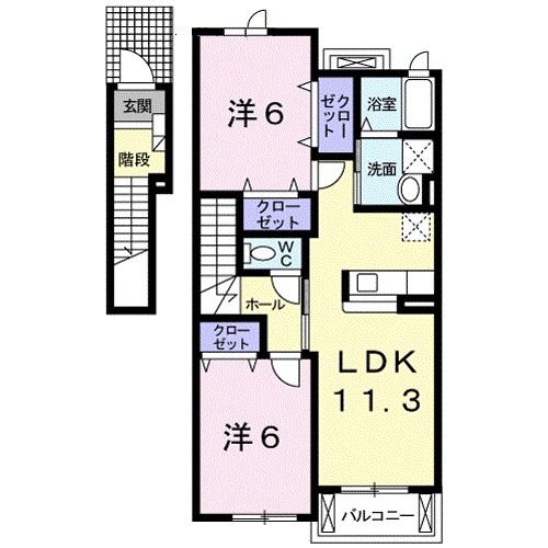 クローバー嶺田 間取り図