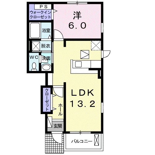 ヒルトップイイダⅢ 間取り図