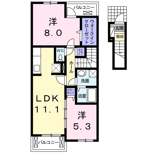 ヴィラ・ハナミズキ　Ⅱ 間取り図