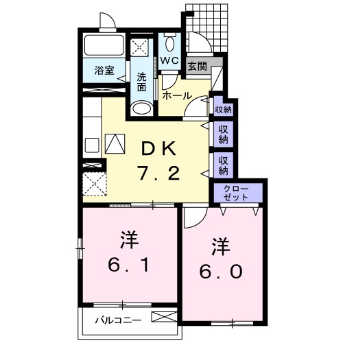 ヴィラ・ハナミズキ　Ⅰ 間取り図