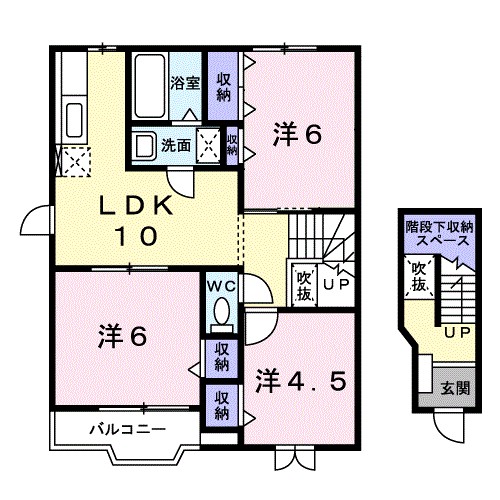 フレッシュヒルズ紅梅谷Ⅲ 間取り図