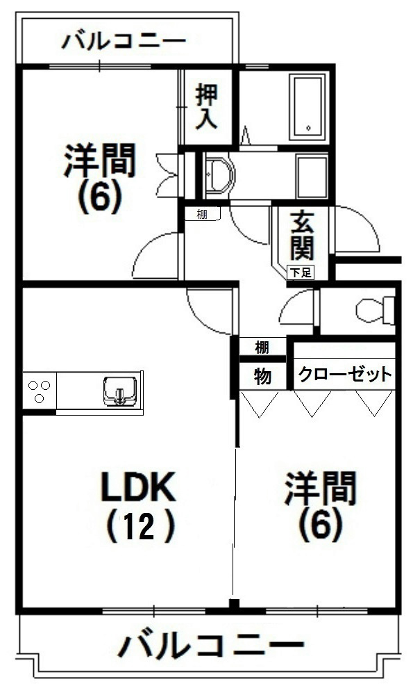 初生パークハイツ 間取り図