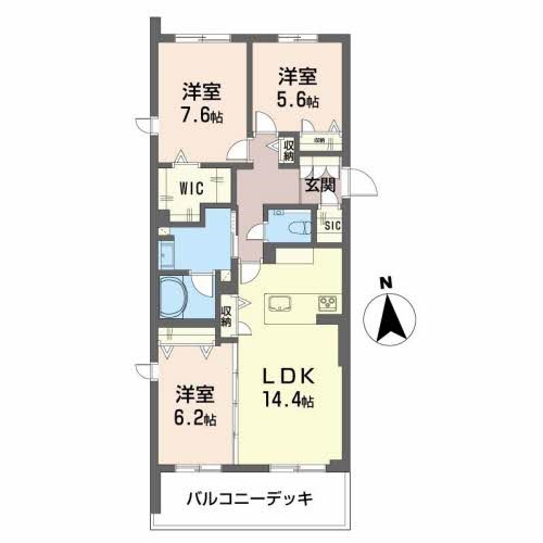 グラン東伊場 間取り図