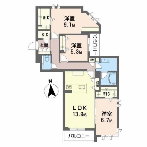グラン東伊場 間取り