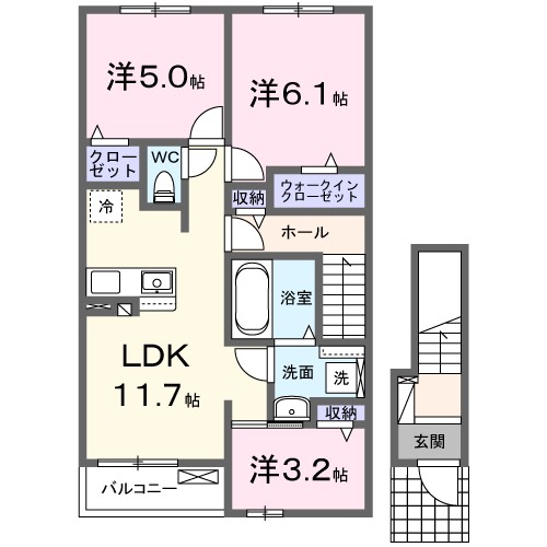 オーブタウンＡ 間取り図