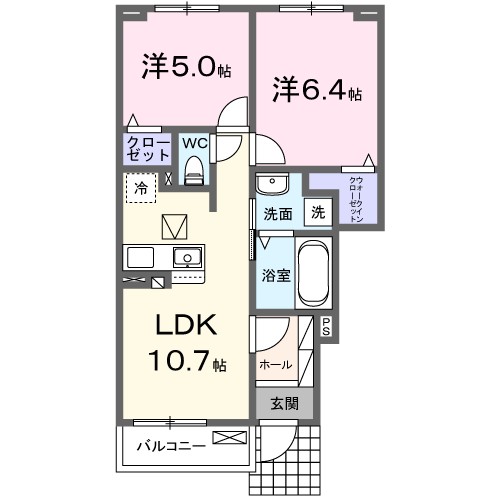 オーブタウンＢ 間取り図