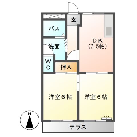 イラワジハイツ 間取り図