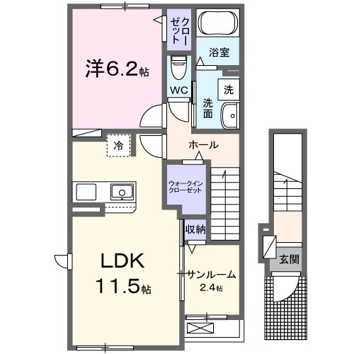 ホワイトルーム恩地 間取り図