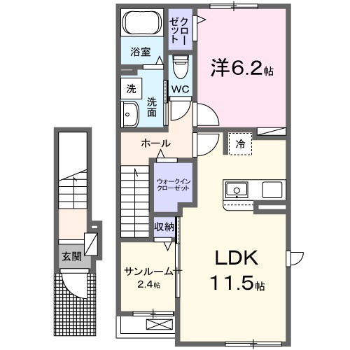 ホワイトルーム恩地 間取り図