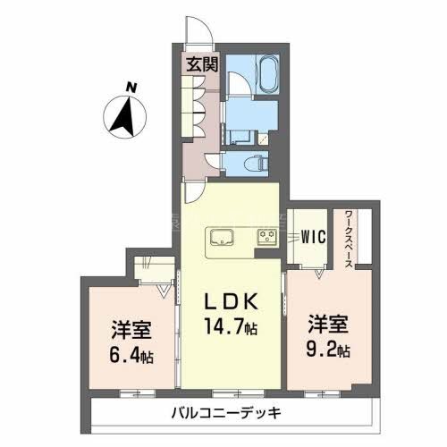 ヘスティア 0103号室 間取り