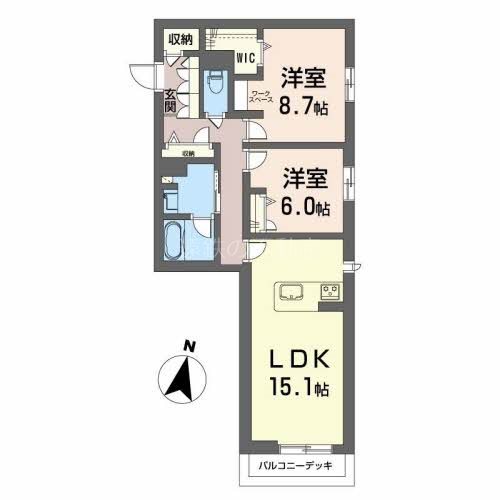 ヘスティア 0105号室 間取り