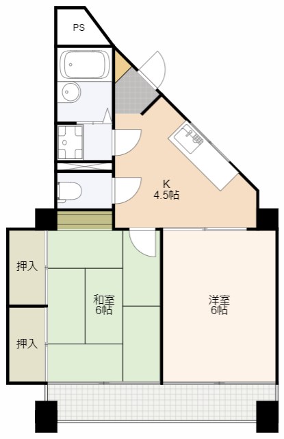 コーポサンライズ 間取り図