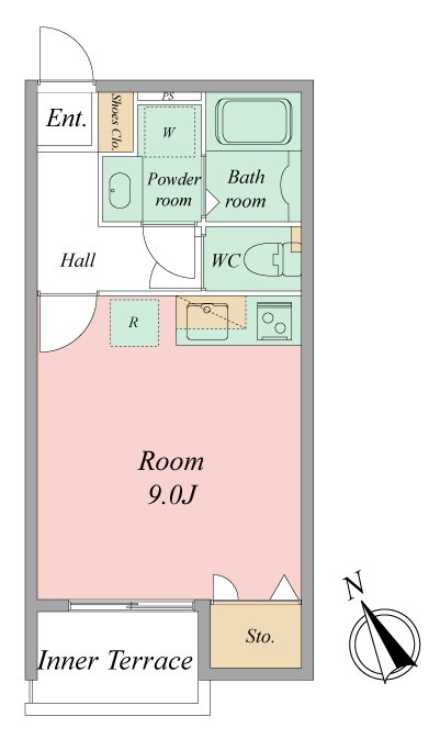 Bon Bonheur(ボン　ボヌール) 間取り図