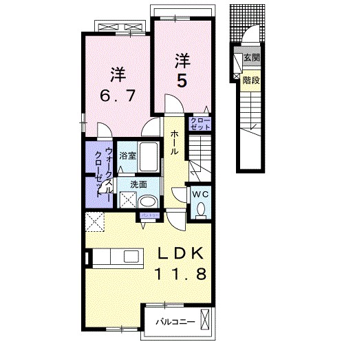 フォーリスト・ガーデンＮ　Ｂ 間取り図